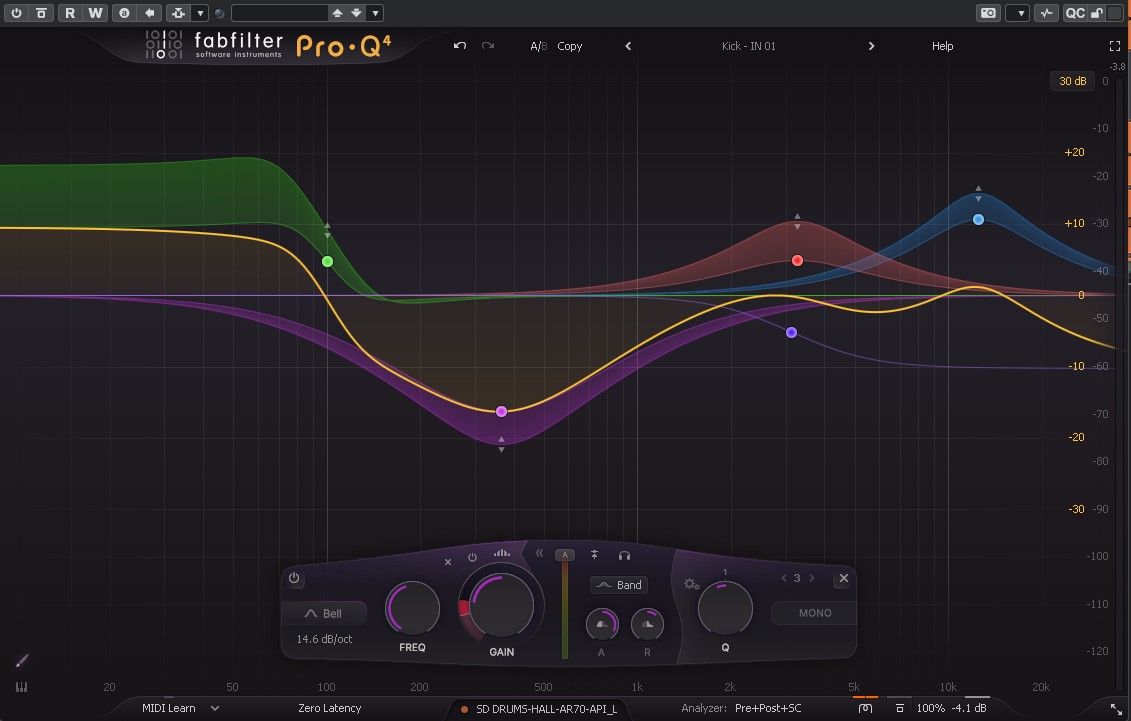 Pro-Q 4 Mid/Side Mode