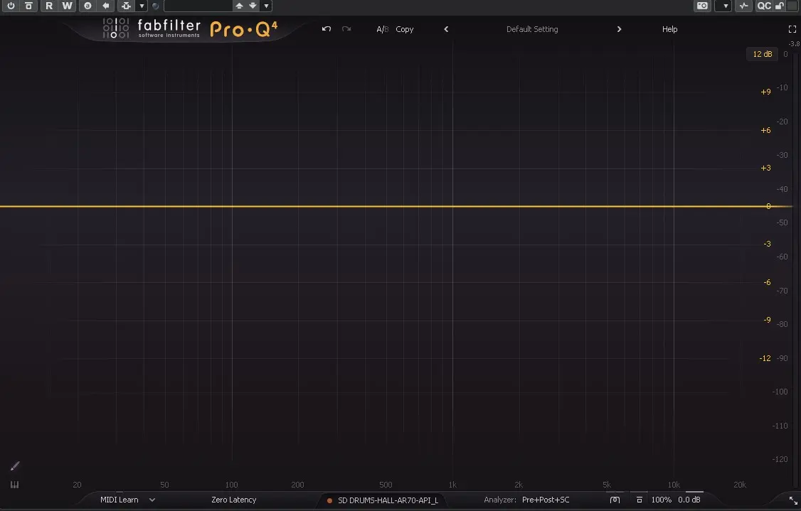 Interface FabFilter Pro-Q 4